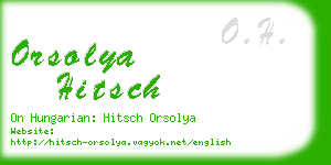 orsolya hitsch business card